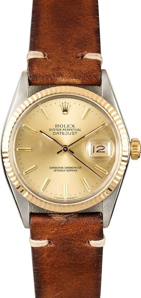 leather bands for rolex|Rolex leather band women's watch.